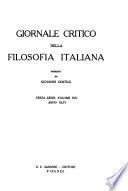 Giornale critico della filosofia italiana
