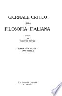 Giornale critico della filosofia italiana