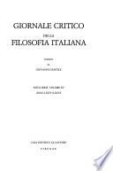 Giornale critico della filosofia italiana