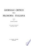 Giornale critico della filosofia italiana
