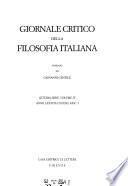 Giornale critico della filosofia italiana