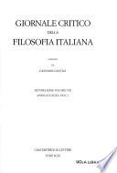 Giornale critico della filosofia italiana