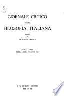 Giornale critico della filosofia italiana