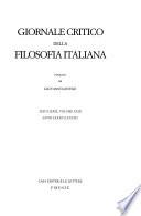 Giornale critico della filosofia italiana