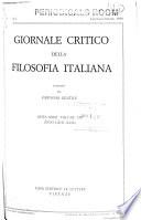 Giornale critico della filosofia italiana