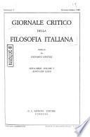 Giornale critico della filosofia italiana