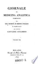 Giornale critico di medicina analitica, composte da una societa di medici italiani e compilato da Giovanni Strambio