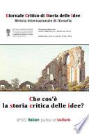 Giornale Critico Di Storia Delle Idee