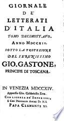 Giornale de'letterati d'Italia