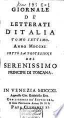 Giornale de' Letterati d'Italia