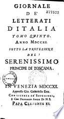 Giornale de letterati d'Italia