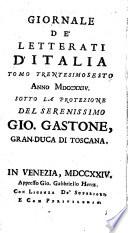 Giornale de'letterati d'Italia