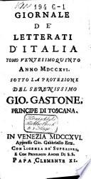 Giornale de' Letterati d'Italia