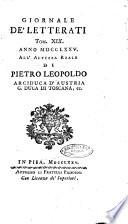 Giornale de'letterati