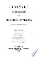 Giornale degli apologisti della religione cattolica