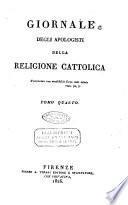 Giornale degli apologisti della religione cattolica