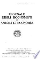 Giornale degli economisti e annali di economia