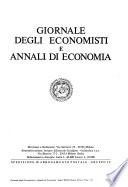 Giornale degli economisti e annali di economia