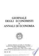 Giornale degli economisti e annali di economia