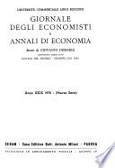 Giornale degli economisti e rivista di statistica