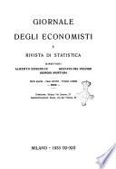 Giornale degli economisti e rivista di statistica