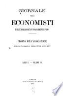 Giornale degli economisti organo dell'Associazione per il progresso degli studi economici