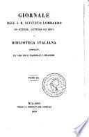 Giornale dell' I. R. istituto lombardo di scienze, lettere ed arti