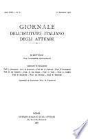Giornale dell'Istituto Italiano degli Attuari