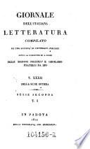 Giornale dell'Italiana letteratura
