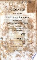 Giornale dell'italiana letteratura