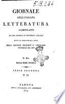 Giornale dell'italiana letteratura