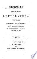 Giornale dell'Italiana letteratura