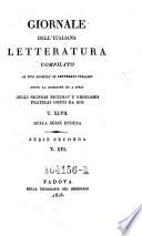 Giornale dell'Italiana letteratura