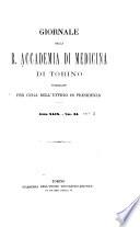 Giornale della Accademia di medicina di Torino