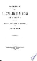 Giornale della Accademia di medicina di Torino