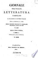 Giornale della letteratura italiana