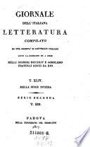 Giornale della letteratura italiana