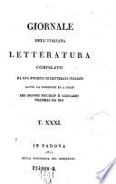 Giornale della letteratura italiana
