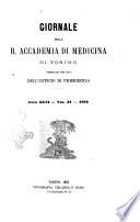 Giornale della R. Accademia di medicina di Torino