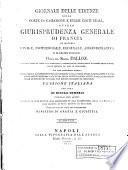 Giornale delle udienze della corte di cassazione e delle corti reali, ovvero giurisprudenza generale di Francia in materia civile, commerciale, criminale, ed amministrativa