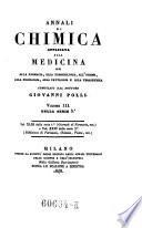 Giornale di farmacia-chimica e scienze accessorie o sia raccolta delle scoperte, ritrovati e miglioramenti fatti in farmacia ed in chimica, comp. da Antonio Cattaneo