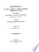 Giornale di fisica, chimica, storia naturale, medicina ed arti ...
