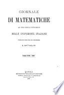 Giornale di matematiche ad uso degli studenti delle università italiane