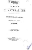 Giornale di matematiche ad uso degli studenti delle università italiane