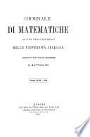 Giornale di matematiche ad uso degli studenti delle università italiane