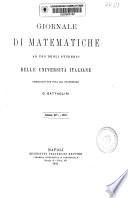 Giornale di matematiche ad uso degli studenti delle università italiane