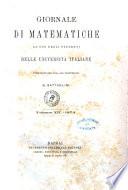 Giornale di matematiche ad uso degli studenti delle università italiane