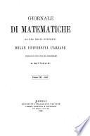 Giornale di matematiche ad uso degli studenti delle università italiane