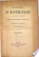Giornale di matematiche ad uso degli studenti delle università italiane