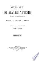 Giornale di matematiche di Battaglini